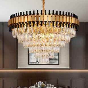 后现代水晶轻奢吊灯客厅灯简约大气时尚 灯具 餐厅卧室灯2021年新款