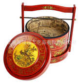 仿古手提篮食盒首饰盒仿古皮盒