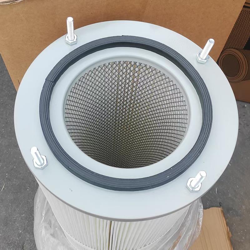 法兰除尘滤芯覆膜聚酯纤口维粉尘过滤器除工PLO业锂电粉尘滤芯滤