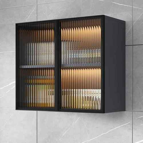 厨房实柜柜木吊玻璃墙壁柜墙上储物门浴室卫生ZJA间阳台挂墙式收