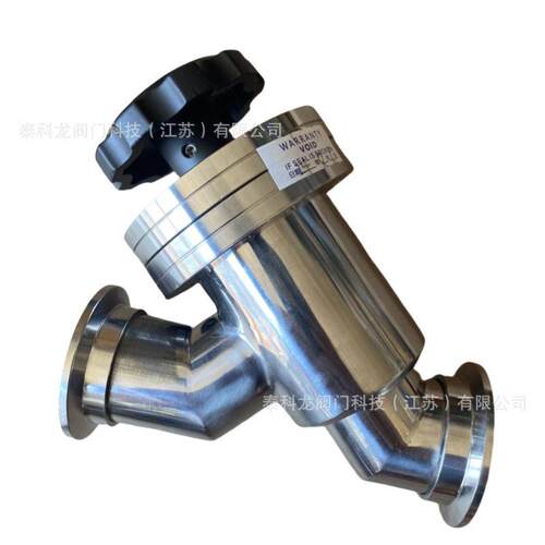 KF40真空卡盘不锈钢Y型手动挡板阀CF8快装连接