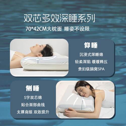 星球深颈睡记弹忆棉枕慢回零压9523力成人头男女款护枕芯