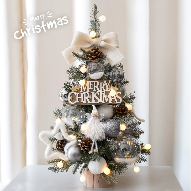 圣诞树家用圣诞节装饰品2023新款套餐桌面ins风布置diy小摆件高级