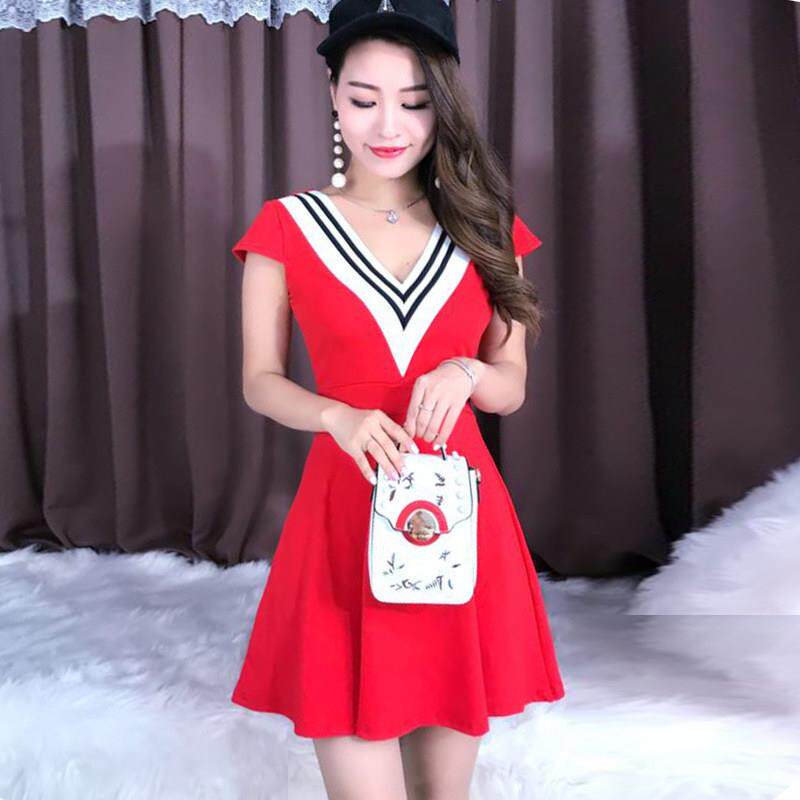 2022夏季夜总会女士服装气质小姐足浴修脚桑拿技师修身连衣裙女性