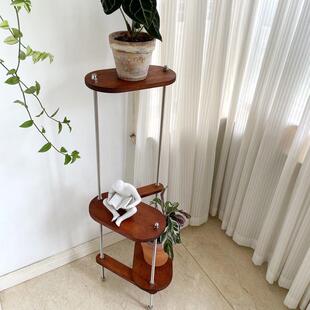 客厅创意置物架绿植架子落地式 网红花架实木阳台电视柜旁超窄绿萝