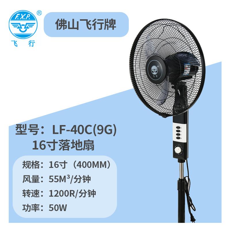 新款直销飞行牌落地扇牛角叶家用风扇客厅房间三档静音定时纯铜
