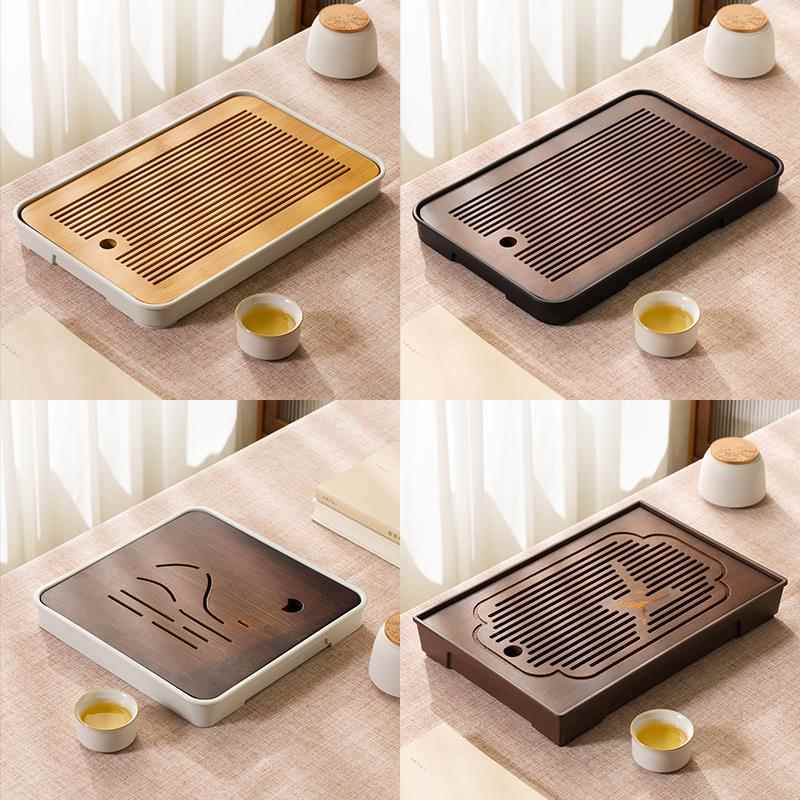 xyt茶盘家用功夫茶具托盘干泡台小型茶海茶台一人用放茶杯水杯沥