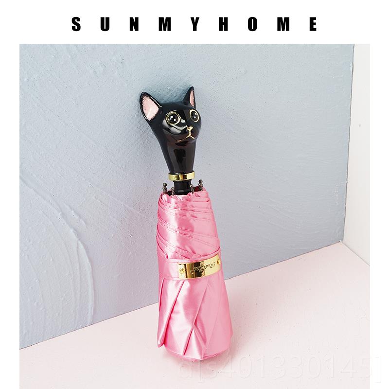 高档Sun猫便myhome头太阳伞五折小巧携女轻晒奢晴雨伞遮阳防防紫