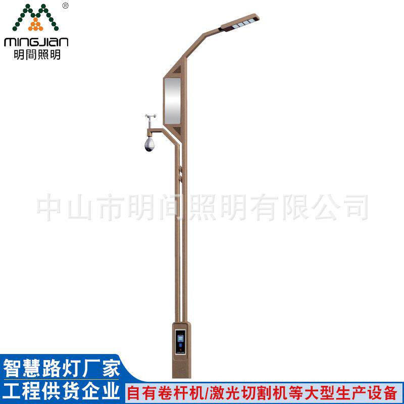 创意新型户外智慧路灯 充电带视频监控智能感应无线智慧灯杆