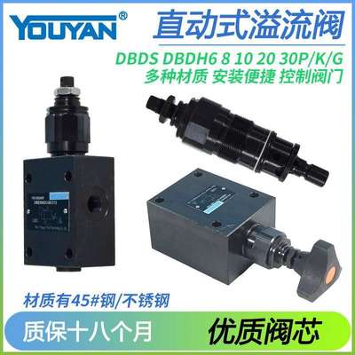DBDH6 8 10 20 30液压DBDS6 10 20 30K直动P式G溢流阀10B/315 200
