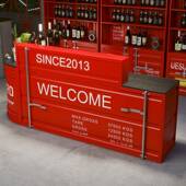 吧台收银台酒吧奶茶店工集装 箱创意烧烤店健身房复古接待前台