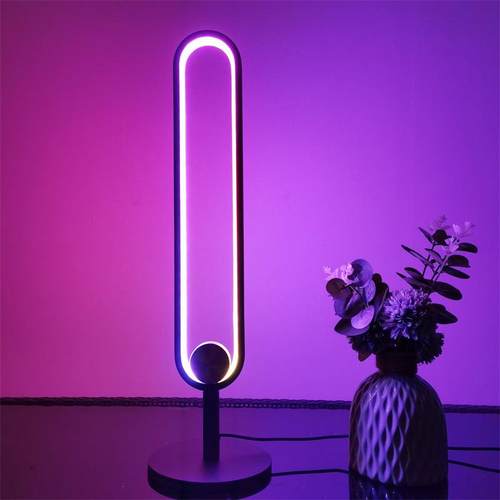 凯得利现代简约轻 奢亚马逊热 销爆 款RGB幻彩LED氛围墙角台灯