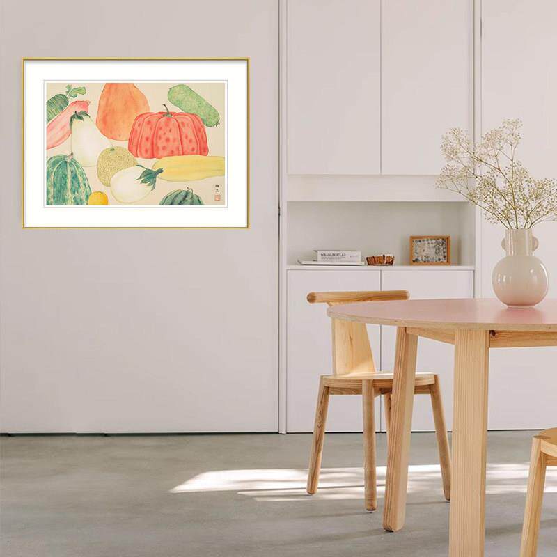 丰收图 现代简约客厅沙发背景墙中式饭厅卧室装饰画水果蔬菜挂画