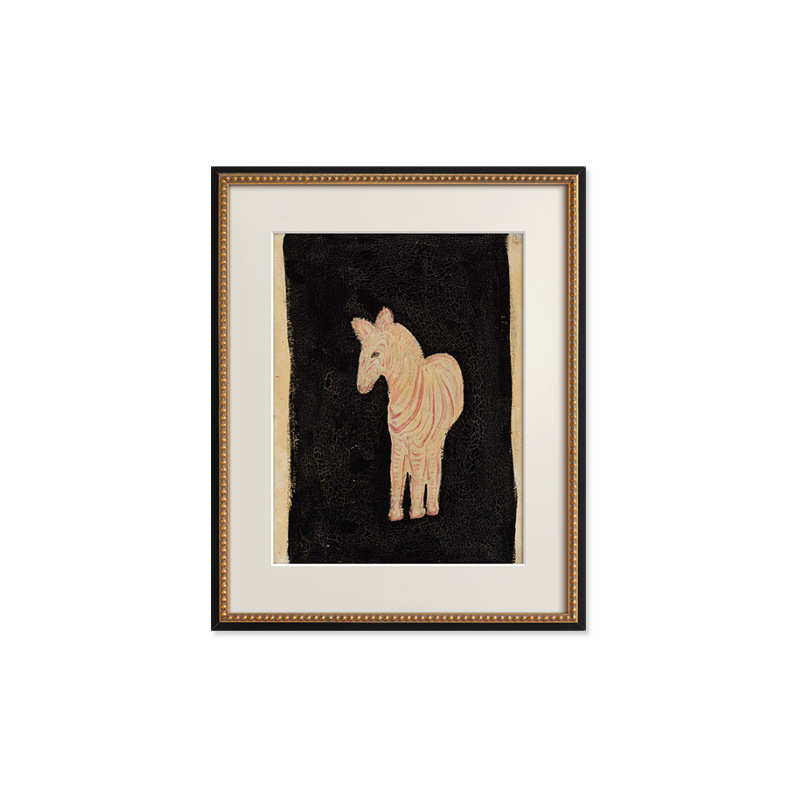 法式小众艺术客厅装饰画北欧复古餐厅玄关书房壁画大师动物挂画马图片