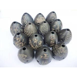 陶 图案 器 八孔埙黑陶埙送盒子和指法 请备 初学普及埙埙 高档埙