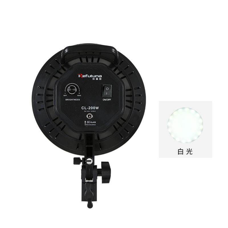 锐富图 八角柔光箱套装 LED补光灯 2米灯架白光圆盘灯 直播摄影灯