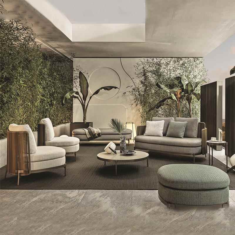 藤编沙发户外庭院休闲藤椅别墅露台室外花园防水防晒双人家具组合