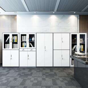 套色文件柜钢制办公室档案资料柜财务凭证柜铁皮抽屉带锁储物柜子