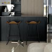 意式 桌岩板吧台KCS家用客厅房厨边隔断吧台阳台靠高墙端小户型高