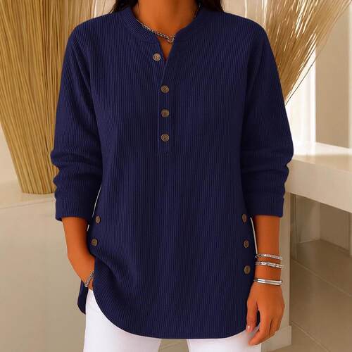 V-neck long sleeved women's top T-shirt