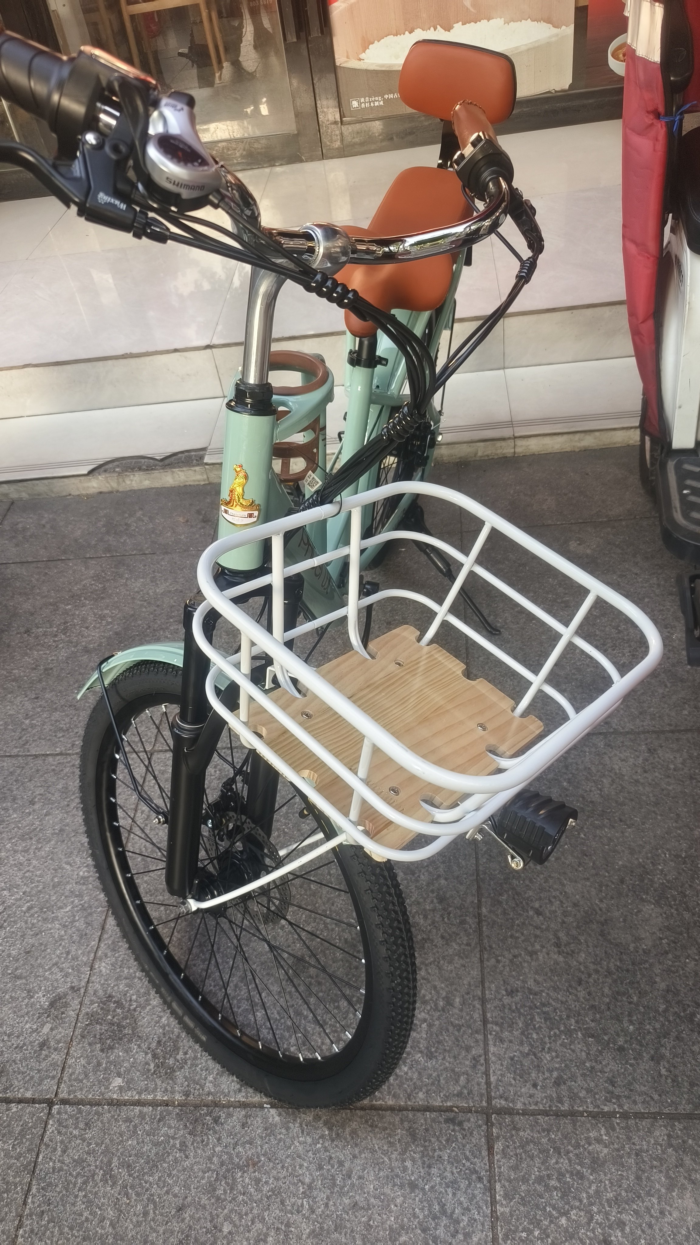 Городской электровелосипед Phoenix Mocha в стиле ретро | 7 скоростей Shimano, дисковые тормоза | Женский велосипед для города с литиевой батареей photo review