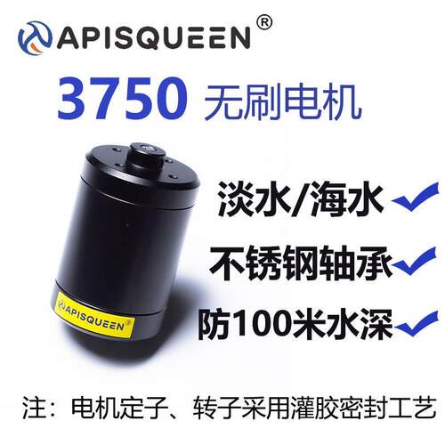 APISQUEEN 3750水下防水防腐蚀无刷马达马达用于水下机器人推进器