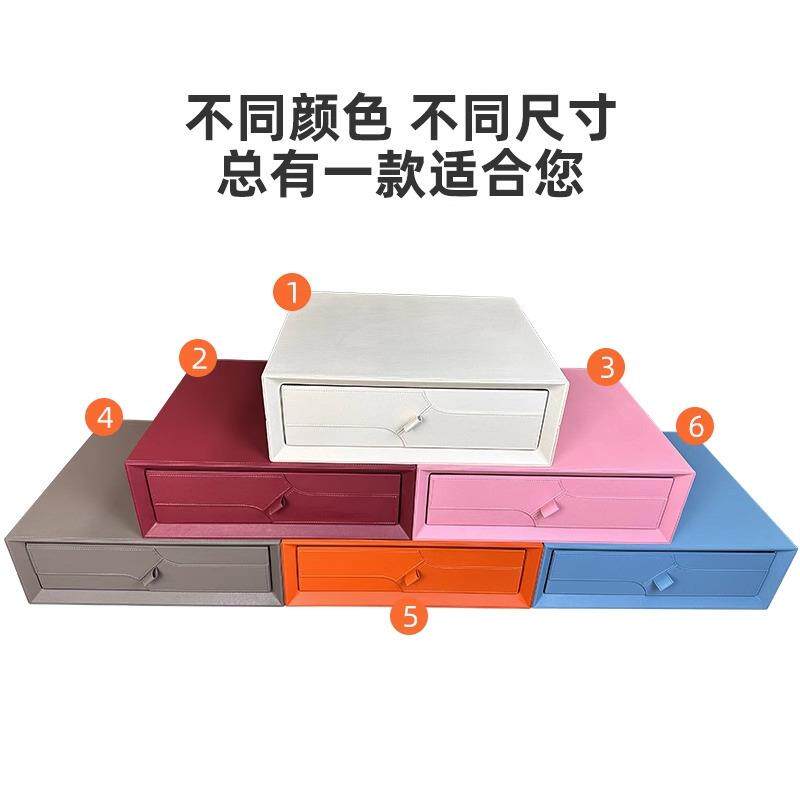 衣柜指纹密码抽屉防盗迷你皮质保险箱全钢办公智能指纹保箱柜家用