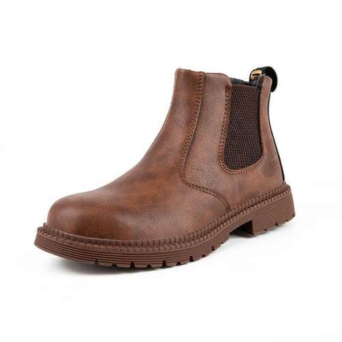 Waterproof Safety Work Shoes For Men Chelsea Steel Head Leat