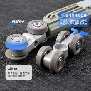 斜极窄铝门轮双向缓563冲轮吊滑木质推框拉移门口袋门轨道滑五金