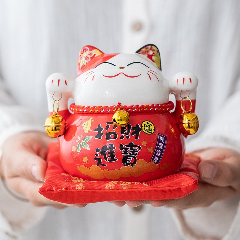 招财猫小摆SZY-M—件号店铺开业礼摆品办公室收银前台设存钱蓄储