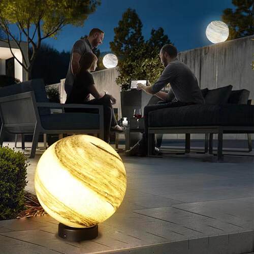 户外防水花园别墅庭院圆形星球灯柱头灯围墙灯大门柱灯别墅柱子灯