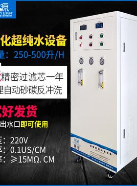 全新上市一体化250升500升RO反渗透纯水设备工业纯水设备