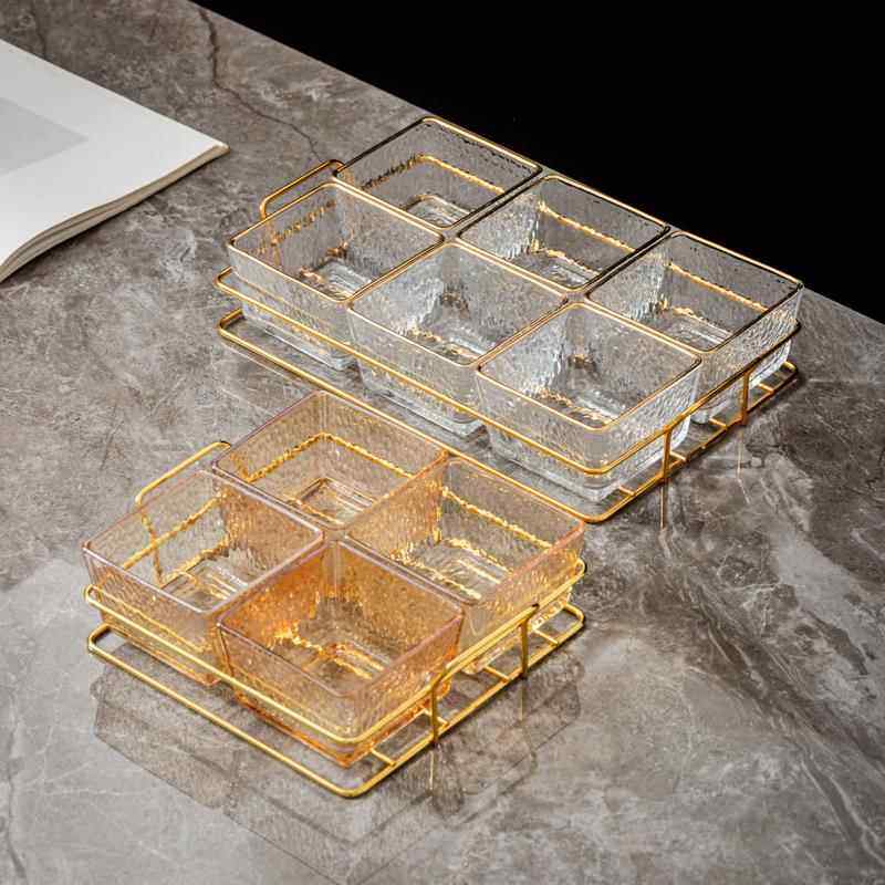 酒吧ktv亚克力水果盘商用茶点茶几零食小吃碟点心分格足浴美容发