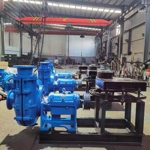 AH煤泥尾矿抽泥沙水泵30kw带旋流器 渣浆泵卧式 耐磨泥浆泵3