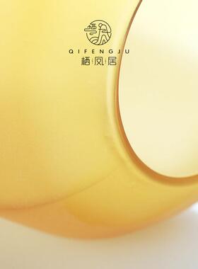 璃WYU中式禅意香烛薰台栖凤居陶瓷烛台摆件茶室氛围烛台黄色中灯