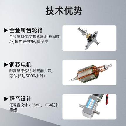 微型直流减速v电机840-51zy双蜗轮蜗杆低速1轴2伏2QVM4大扭力小马