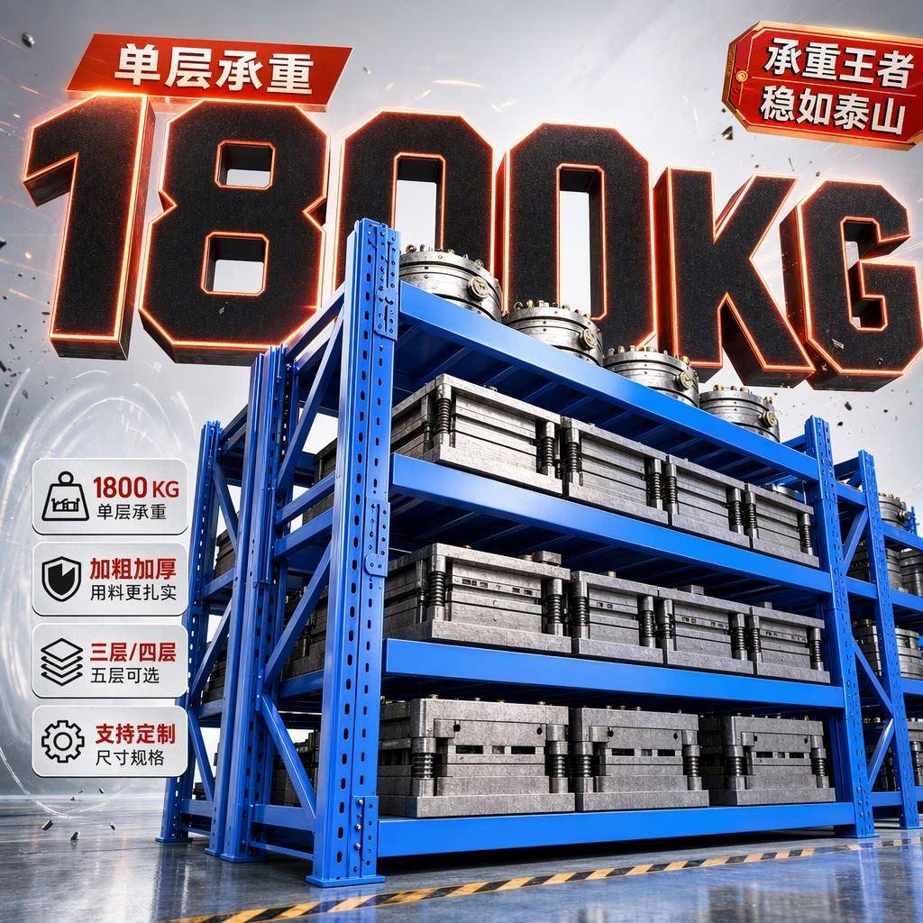重型货架超强承重500kg加厚工业仓储多层置物架库房定制模具货架图片