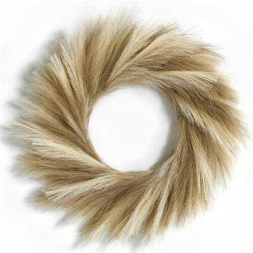 57厘米亚马逊潘帕斯草花环 Pampas Grass Wreath 仿真芦苇蒲苇花