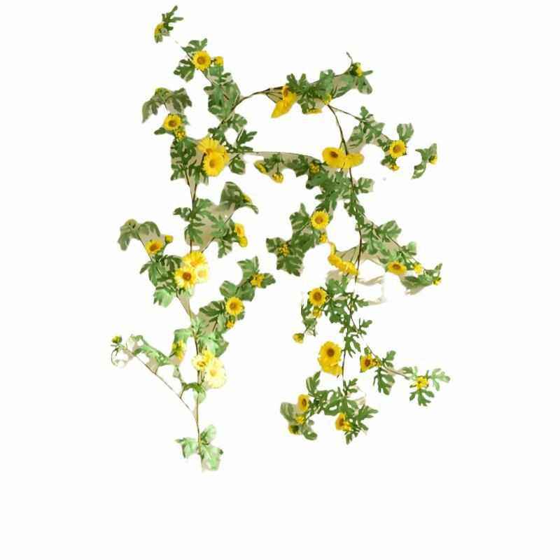 雏菊花藤 假花藤条空调暖气管道 藤蔓缠绕装饰塑料挂壁植物遮挡