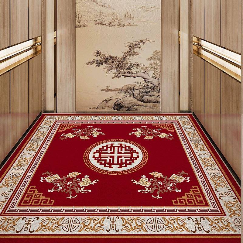 中式电梯轿厢专用地垫别墅酒店楼梯门口进门家用商用地毯尺寸可定