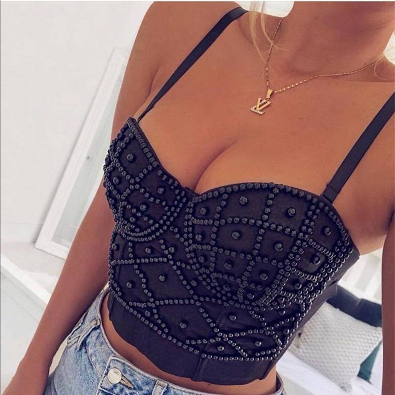 Sexy fashion pearl vest for women