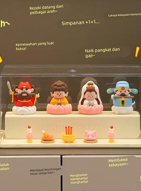 五路神仙财神爷家居电视柜招财入户玄关装饰供奉摆件乔迁新居礼品