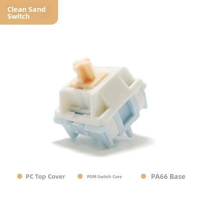 净沙轴五脚线性热插拔静音轴HMX客制化机械键盘轴体开关全新厚润