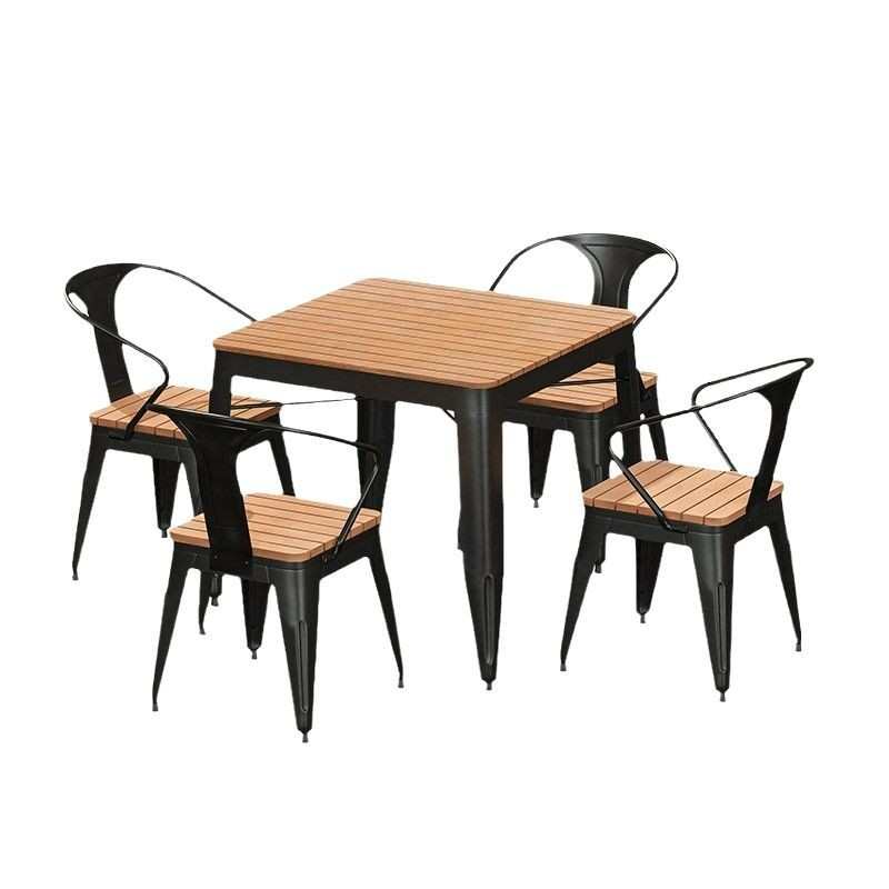简约家用阳台户外庭院餐桌椅 现代露天咖啡厅奶茶店休闲室外桌椅