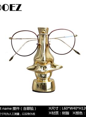 意式极简现代轻奢风金属摆件售楼部酒柜玄关电视柜树脂家居装饰品