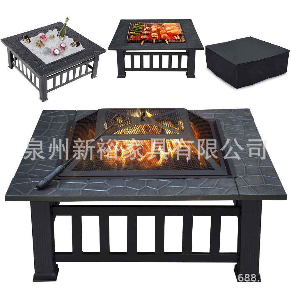 热销户外火炉BBQ木炭烧烤炉野营烧烤架烤火盆铁制烤火盆