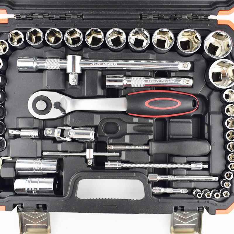 套6套1件套套筒组35864套具汽工修棘轮扳手组合装61件筒工具箱