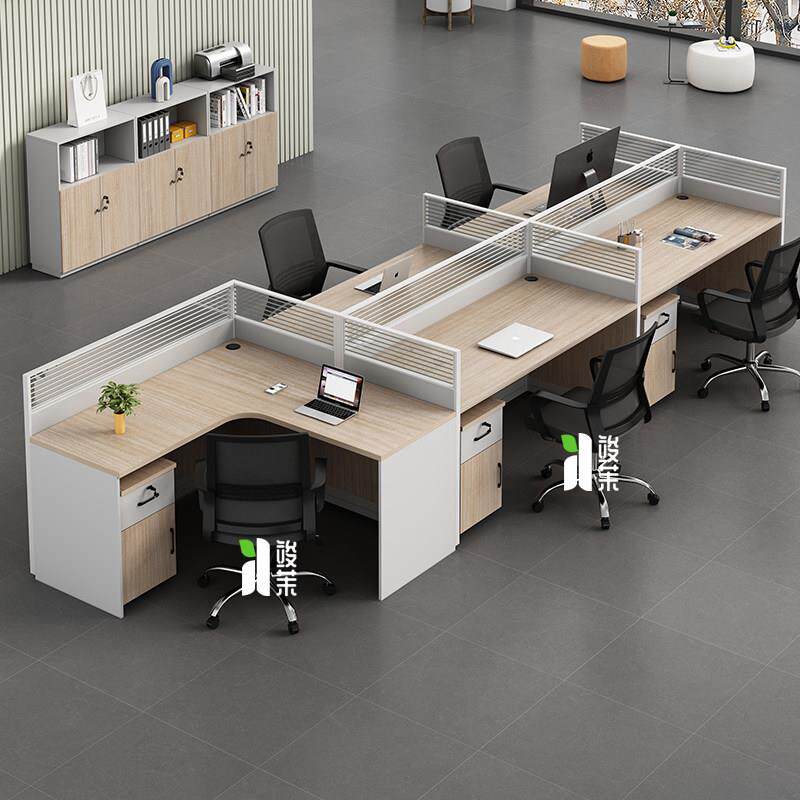 职员办公桌椅组合5/79人位办公室员工位财务卡座电脑屏风卡位创意