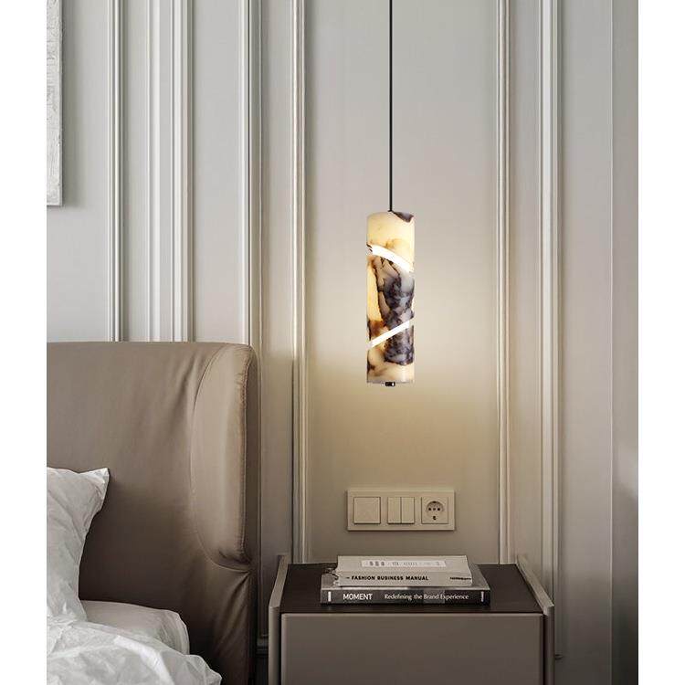 大理石设计师小吊灯主卧室床头柜led吊线灯baogeli轻奢玄关岛台灯