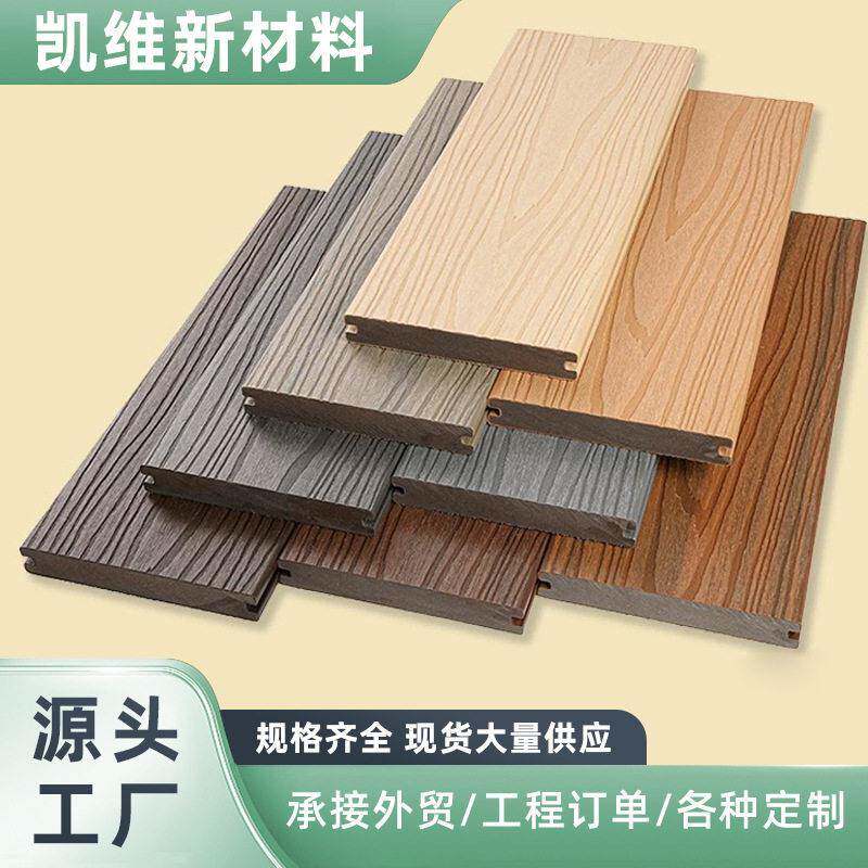 跨境外贸实心塑木地板室外阳台庭院花园公园wpc防水防滑木塑地板